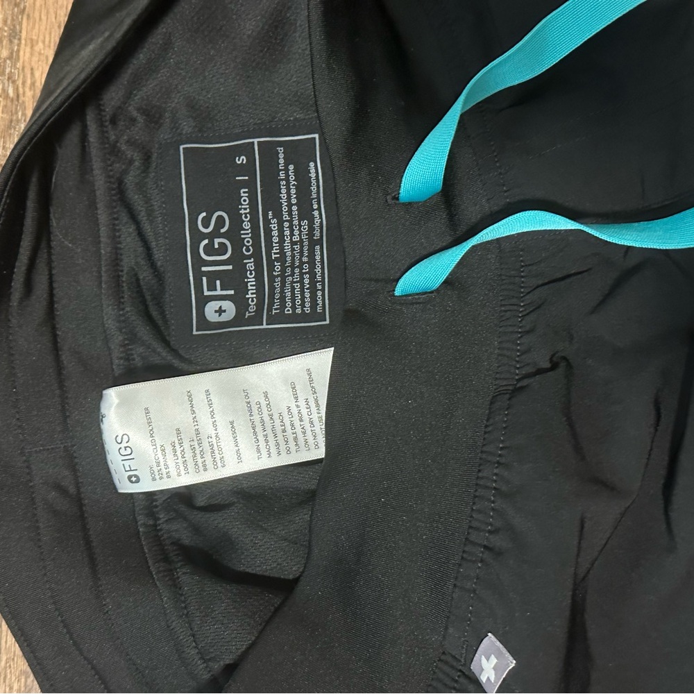 women's Black FREEx™ Lined Zamora™- Jogger Scrub Pants - S / Black - Picture 2 of 3